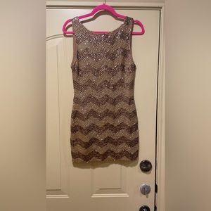 brown mini dress